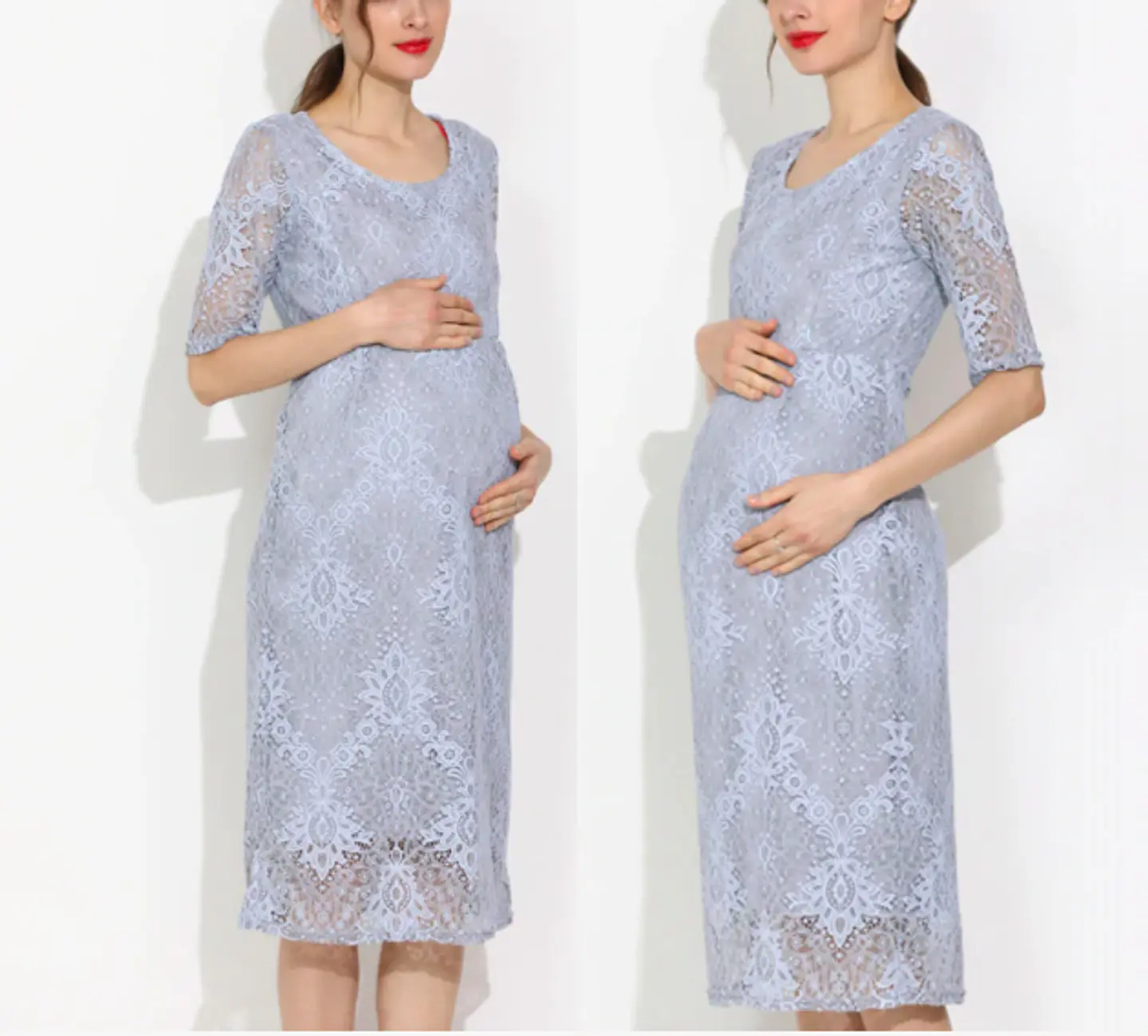 Vestido María José Gris Embarazo & Lactancia  1