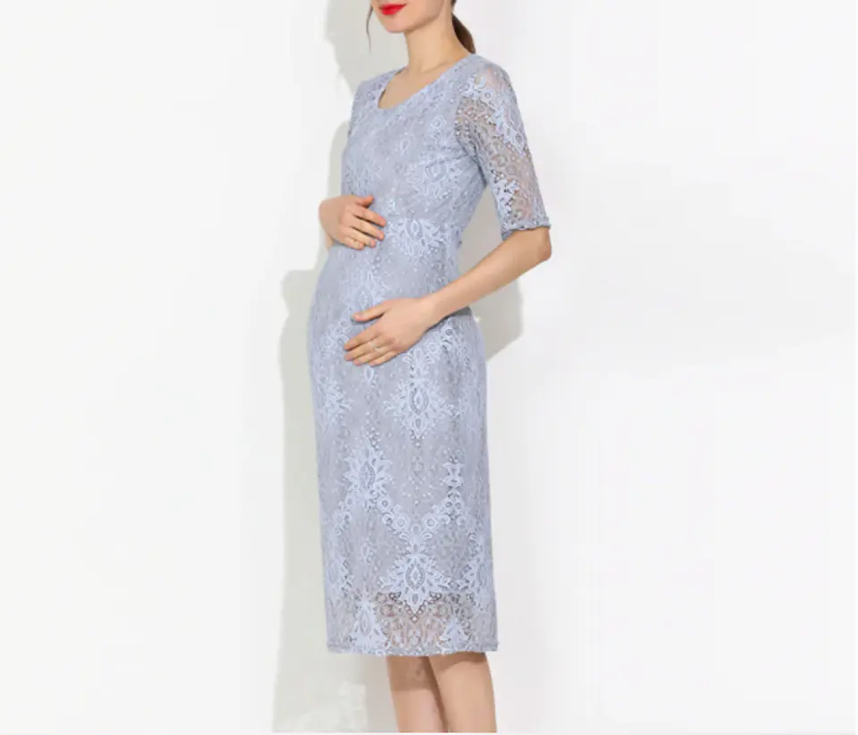 Vestido María José Gris Embarazo & Lactancia  4