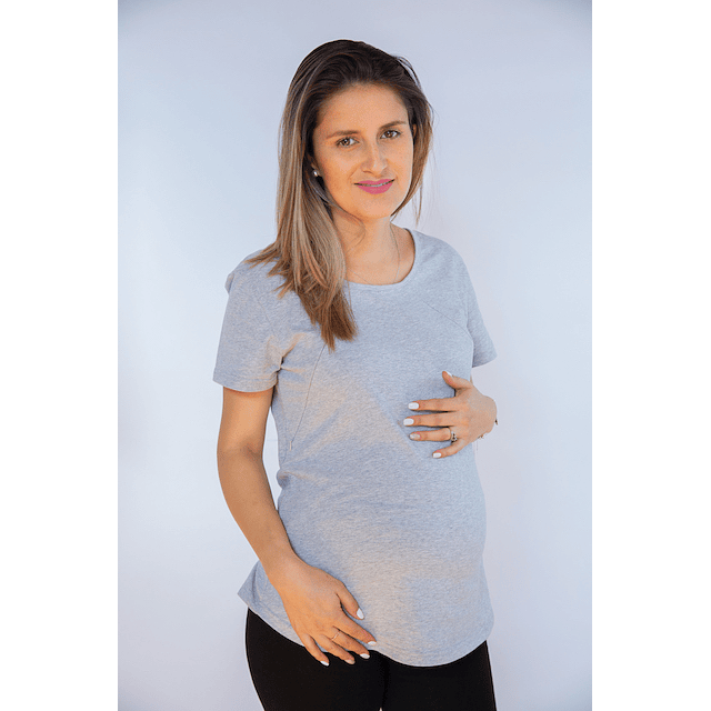 Polera Maternal y Lactancia Gris – Mitima