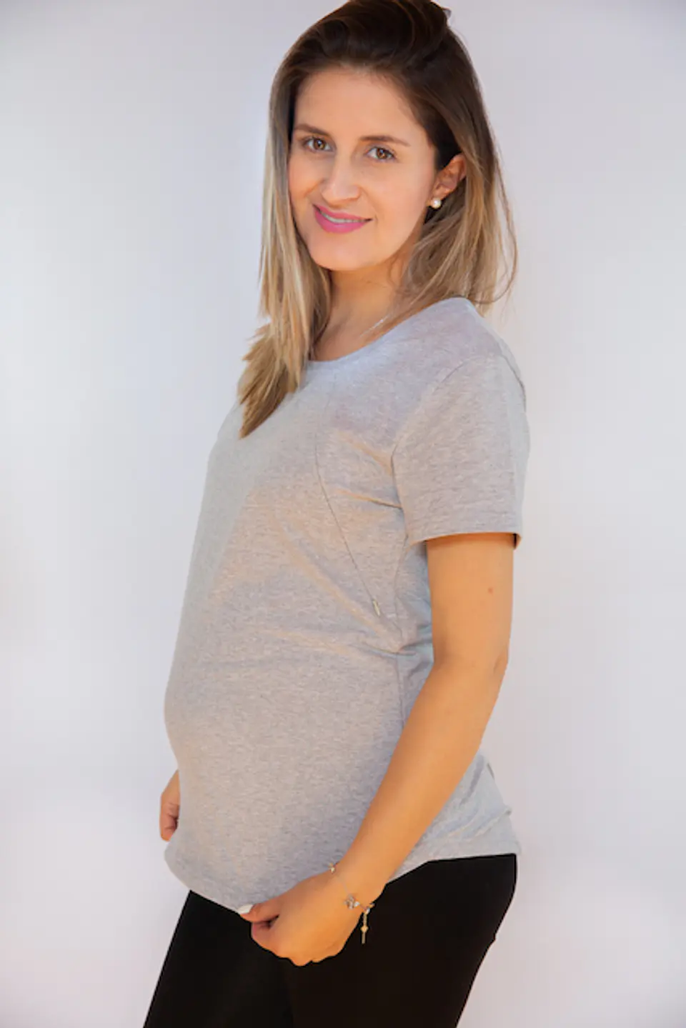 Polera Embarazo & Lactancia Gloria Gris 3