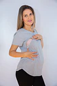 Polera Embarazo & Lactancia Gloria Gris - Miniatura 4