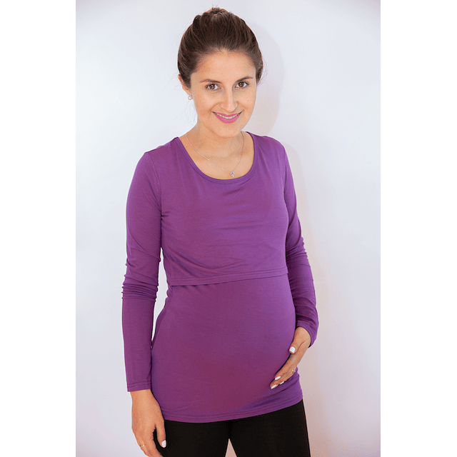 Polera Embarazo  Lactancia Isidora Purple