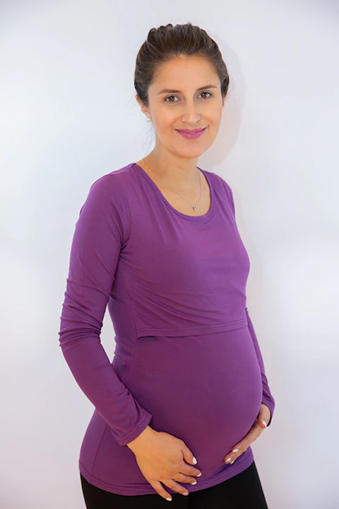 Polera Embarazo  Lactancia Isidora Purple