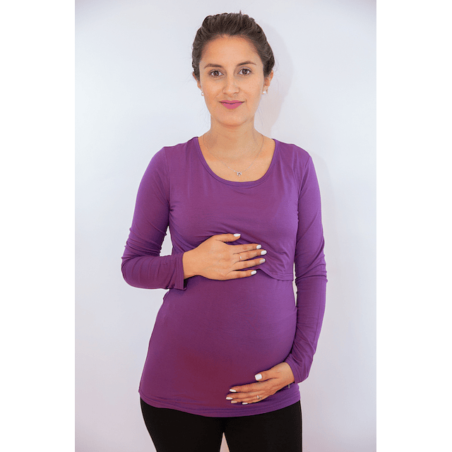 Polera Embarazo  Lactancia Isidora Purple