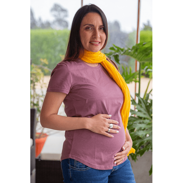 Polera Isa  Embarazo & Lactancia  Granate