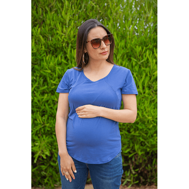 Polera Embarazo & Lactancia Gloria Blue