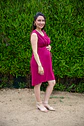 Anita  Vestido  Lactancia y Embarazo Burdeo - Miniatura 3