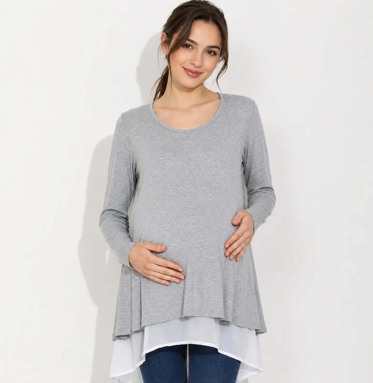 Polera de Embarazo & Lactancia María Elena Gris 1