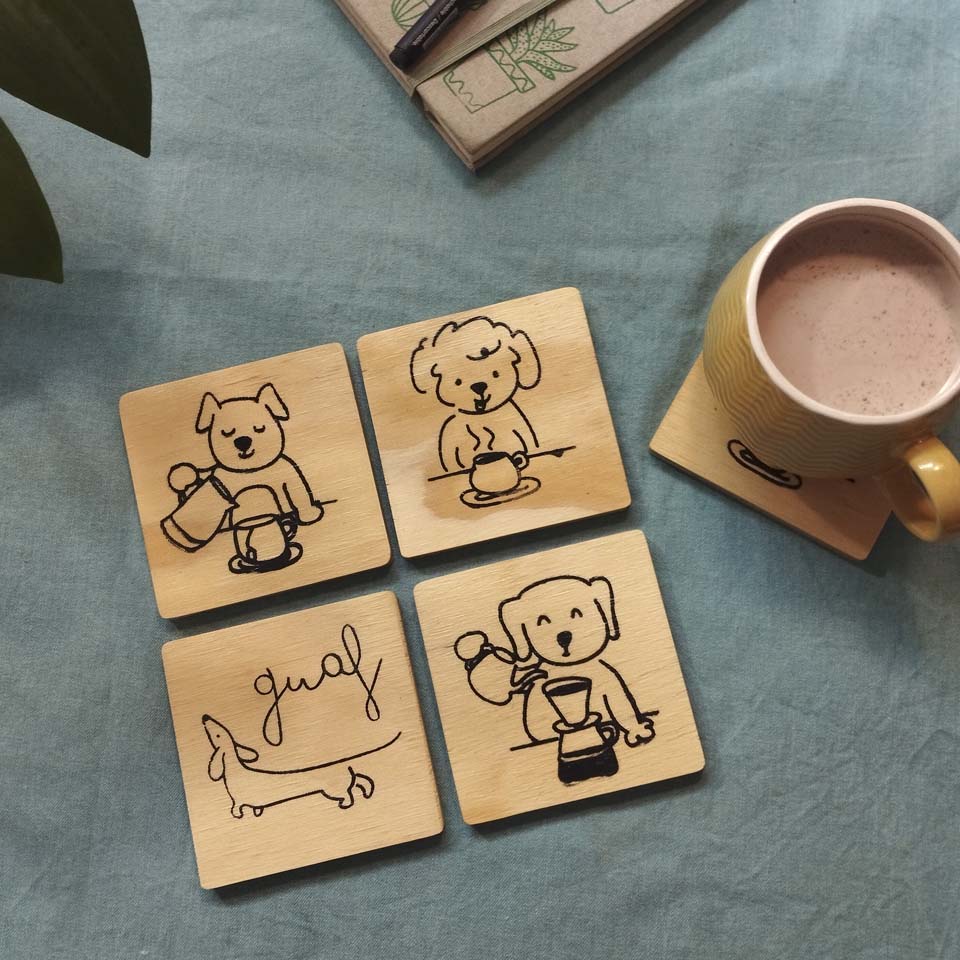 Pack posavasos de perros