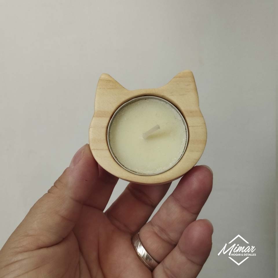 Porta velas Gato