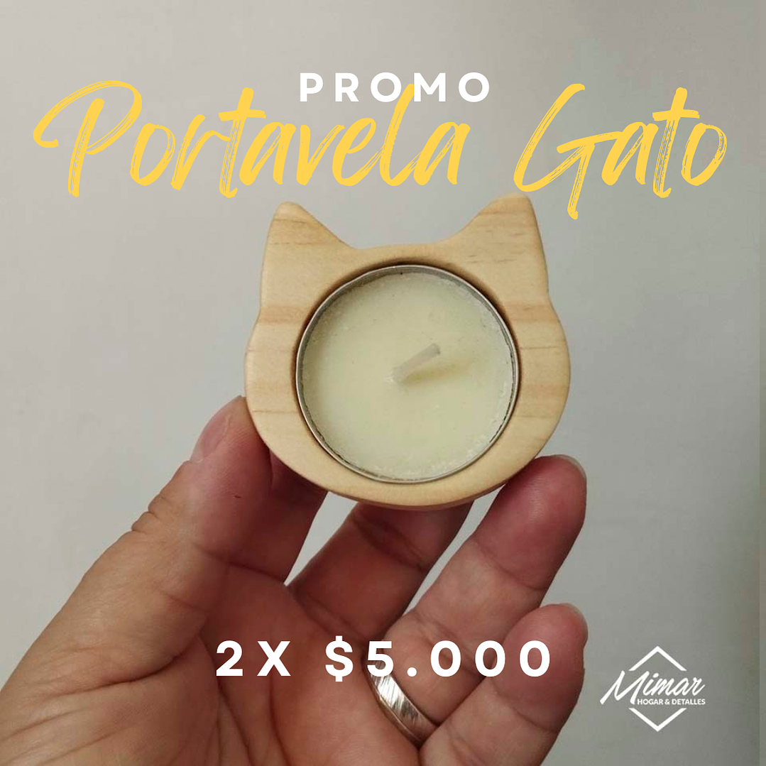 Promo porta vela Gato 1
