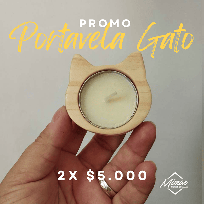 Promo porta vela Gato 1