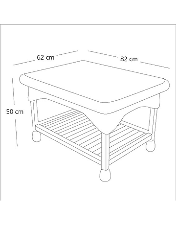 Mesa de Centro Monseñor M Mimbre Café