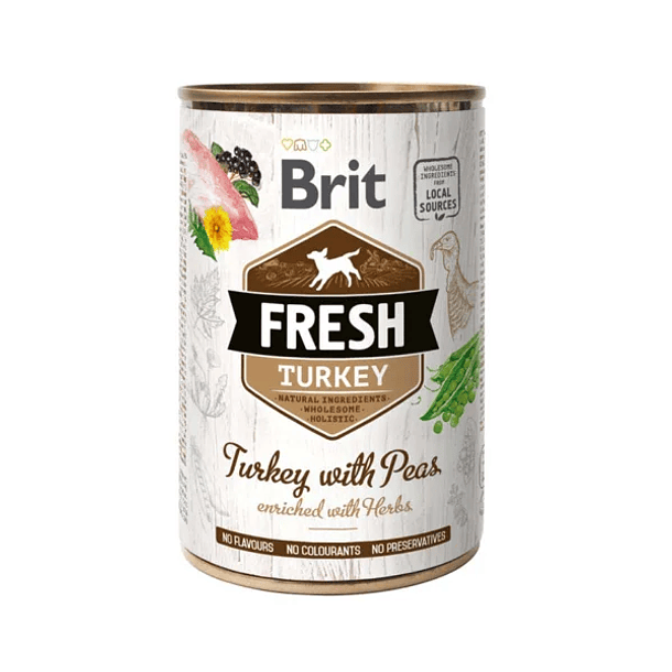 Brit Fresh – Pavo Con Guisantes 400 Gr 1