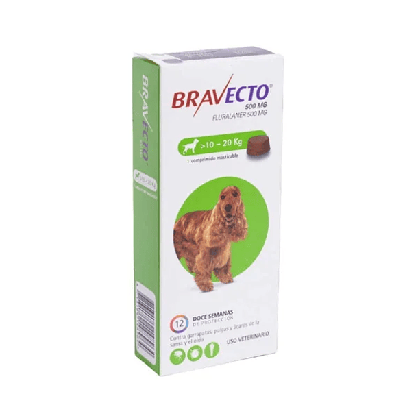 Desparasitante Bravecto para perros 10 KG a 20 KG