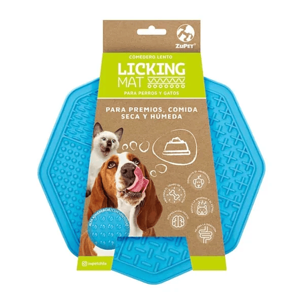 ZuPet - Licking Mat Octagono Celeste