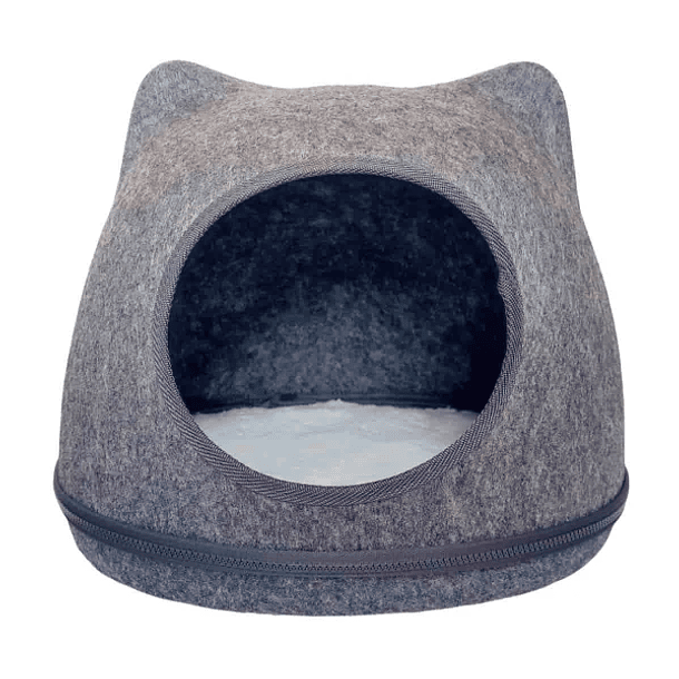 Pawise - Cama Iglú Fieltro Gris