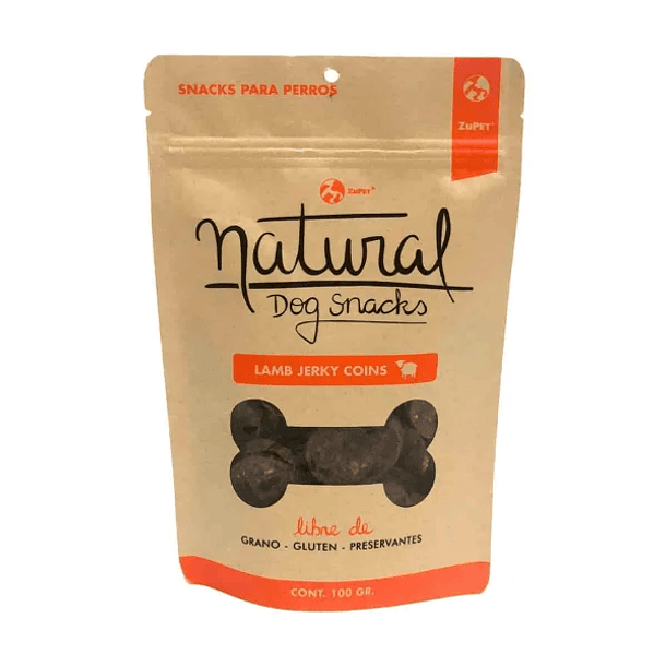 Zupet - Natural Dog Snacks Lamb Jerky Coins Cordero 100 Gr