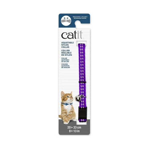 Catit - Collar Ajustable Reflectante Purpura