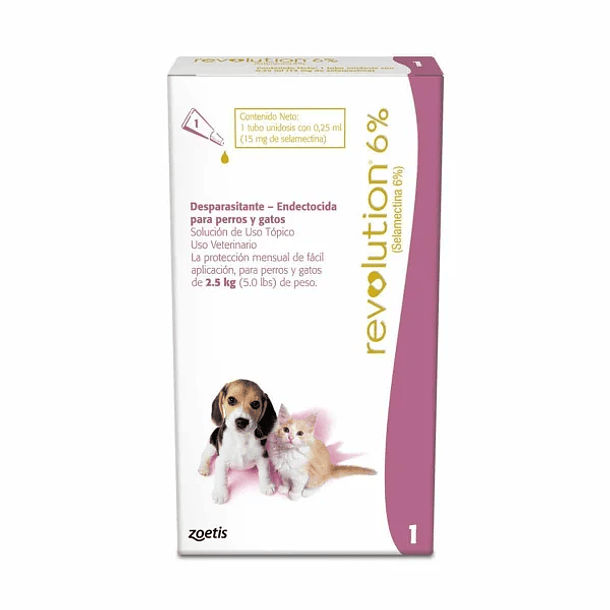 Revolution 6% Pipeta Perro y Gato Hasta 2.5 Kg
