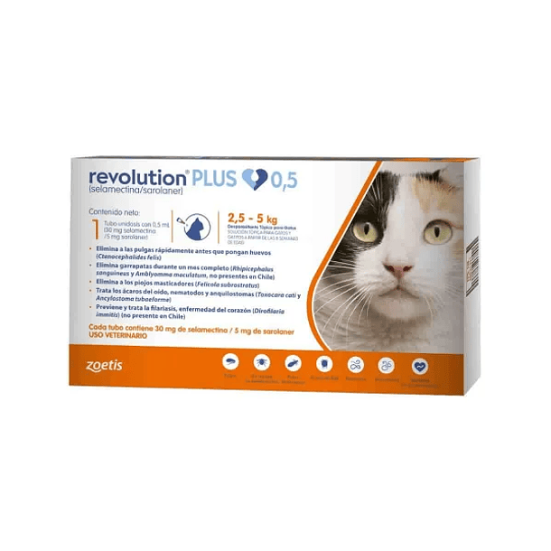 Revolution PLUS 0,5 - Gatos 2,5 a 5 Kg