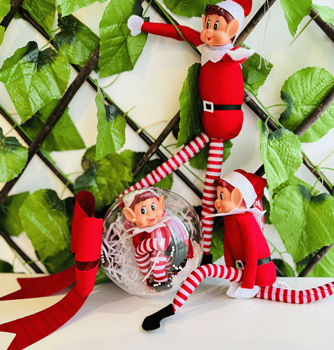 Conjunto de 2 Elfos de Natal 