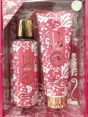 KIT YARA ROSA - Perfume Corporal + Creme Hidratante