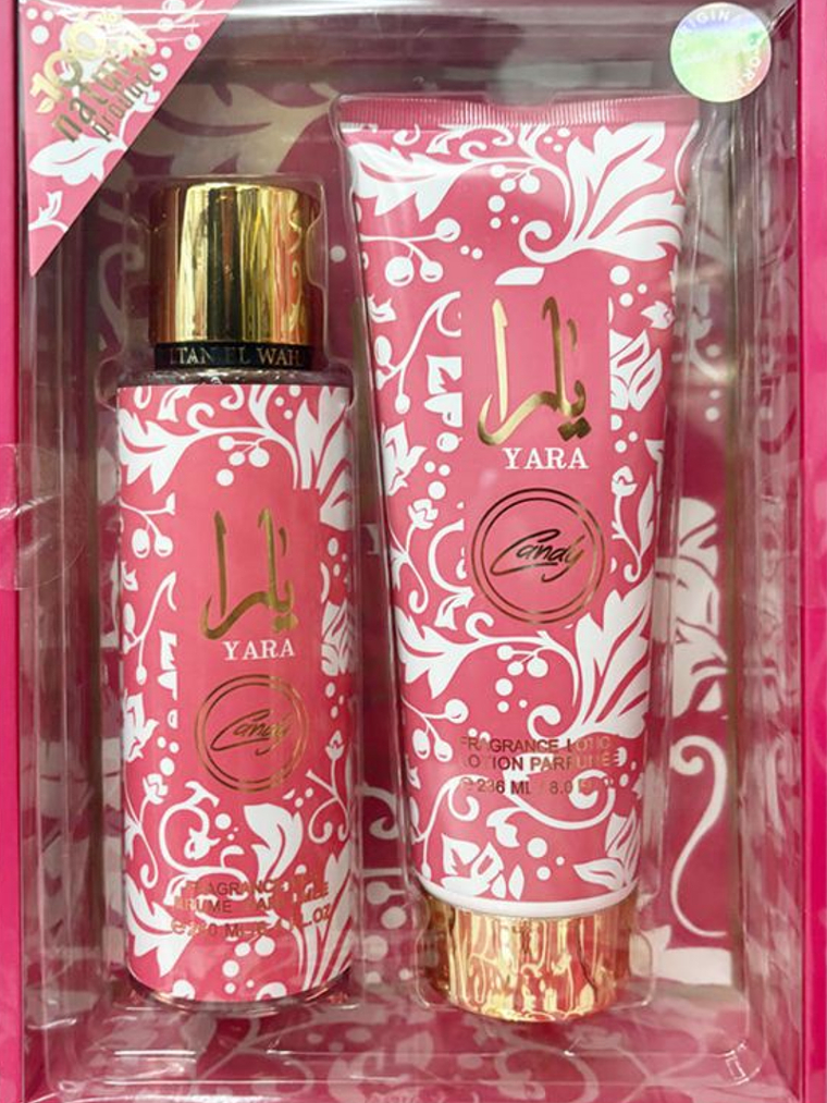 KIT YARA ROSA - Perfume Corporal + Creme Hidratante 1