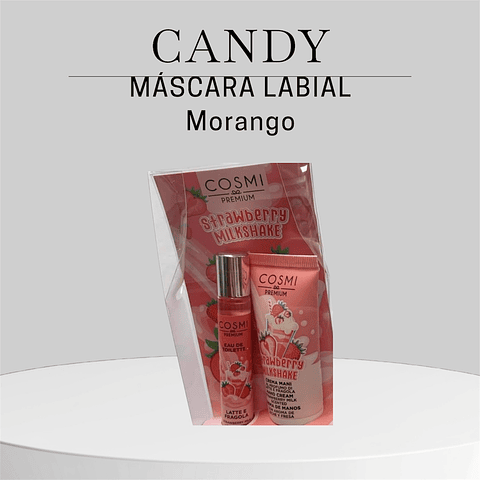 CANDY MILK – CONJUNTO CREME DE MÃOS & GLOSS MORANGO