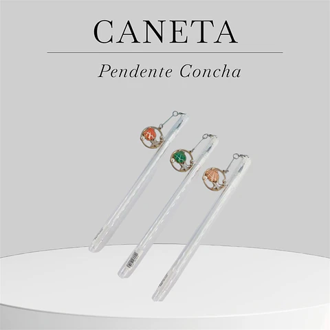 Caneta com Pendente Concha