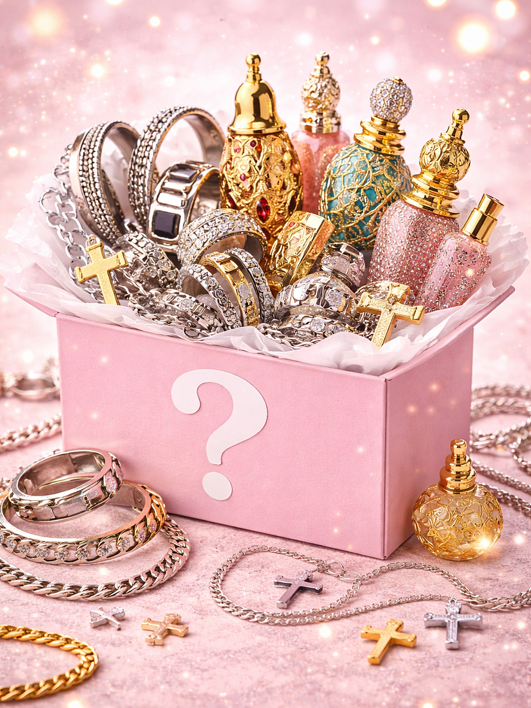 Box Mistério Aço Inoxidável & Perfumaria Árabe – MimiMei 1