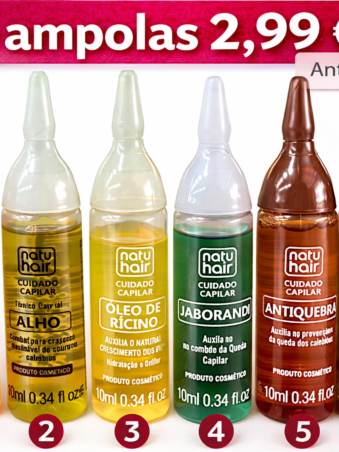 Ampolas Capilares Natu Hair (10ml)  1