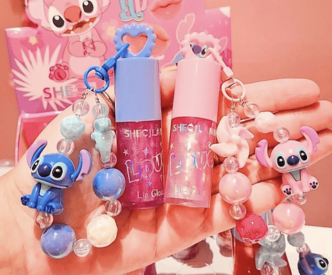 Lip Gloss Lilo & Stitch com Porta-Chaves  