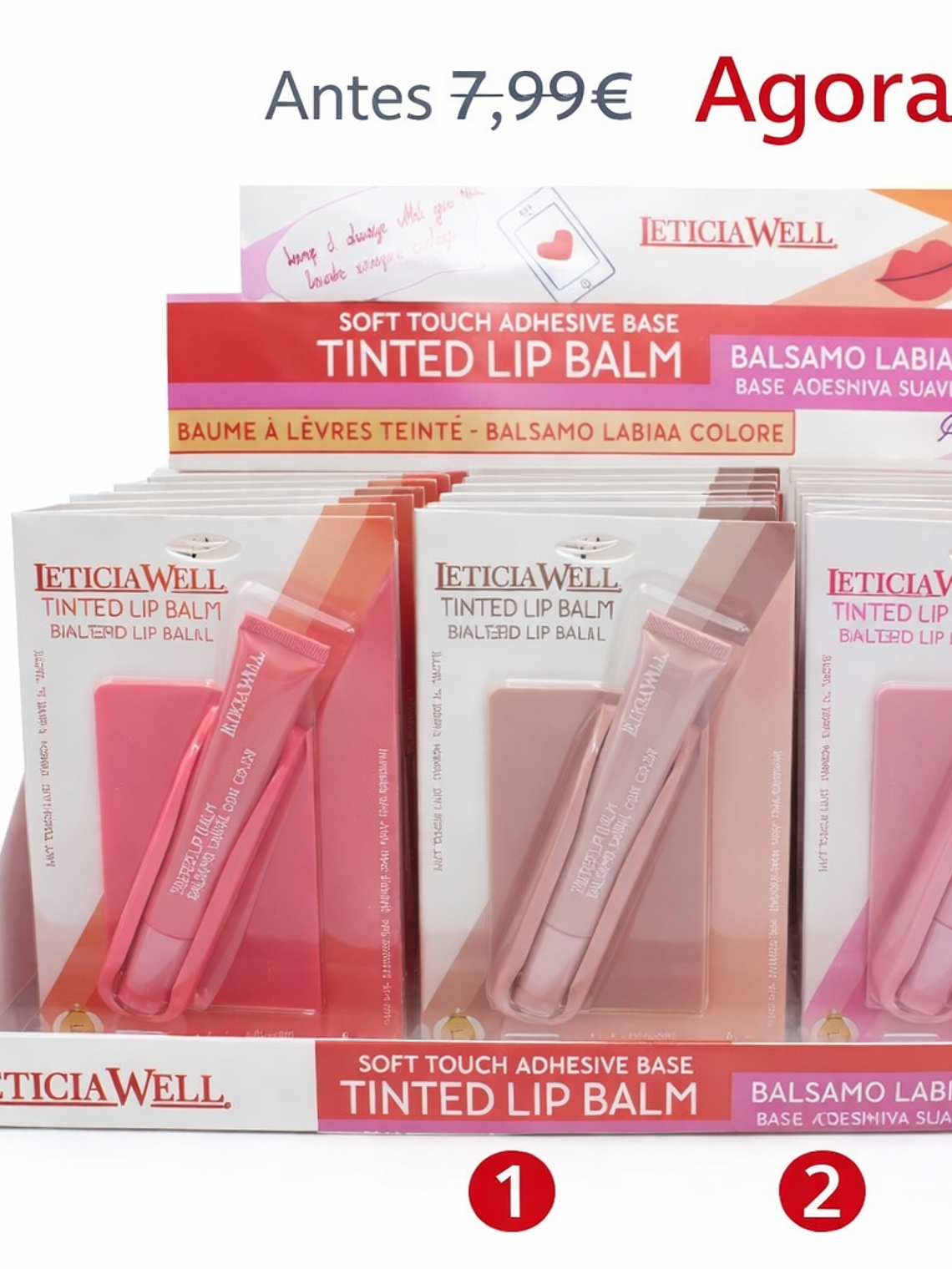 Bálsamo Labial com Cor  Suporte Telemóvel 1