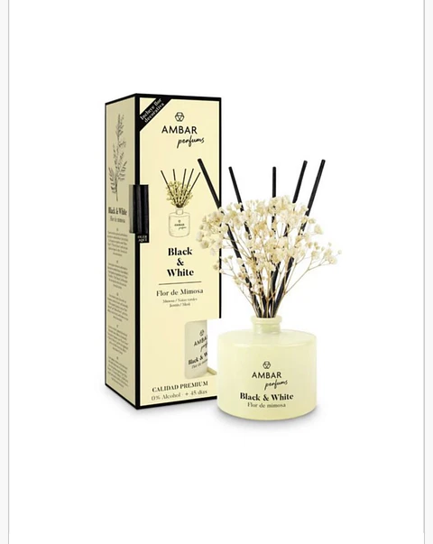 Mikado Black & White Flor de Mimosa 40ml | Ambar