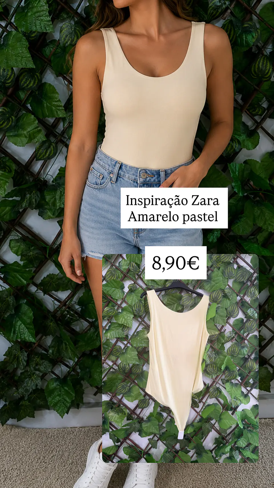 Body Básico Amarelo pastel  – Inspiração Zara 2