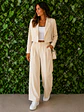 Conjunto Blazer e Calça Amarelo Pastel - Thumbnail 1