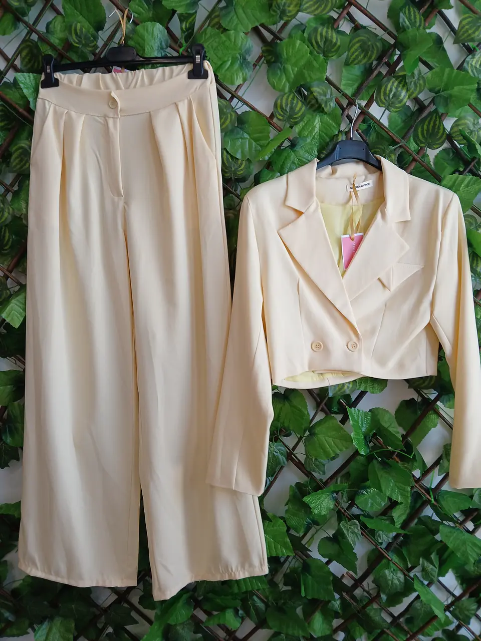 Conjunto Blazer e Calça Amarelo Pastel 2