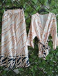 Conjunto Estampado Blusa e Calça BEGE e AZUL - Thumbnail 2