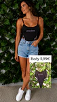 Body “Peace & Love” Preto  - Thumbnail 1
