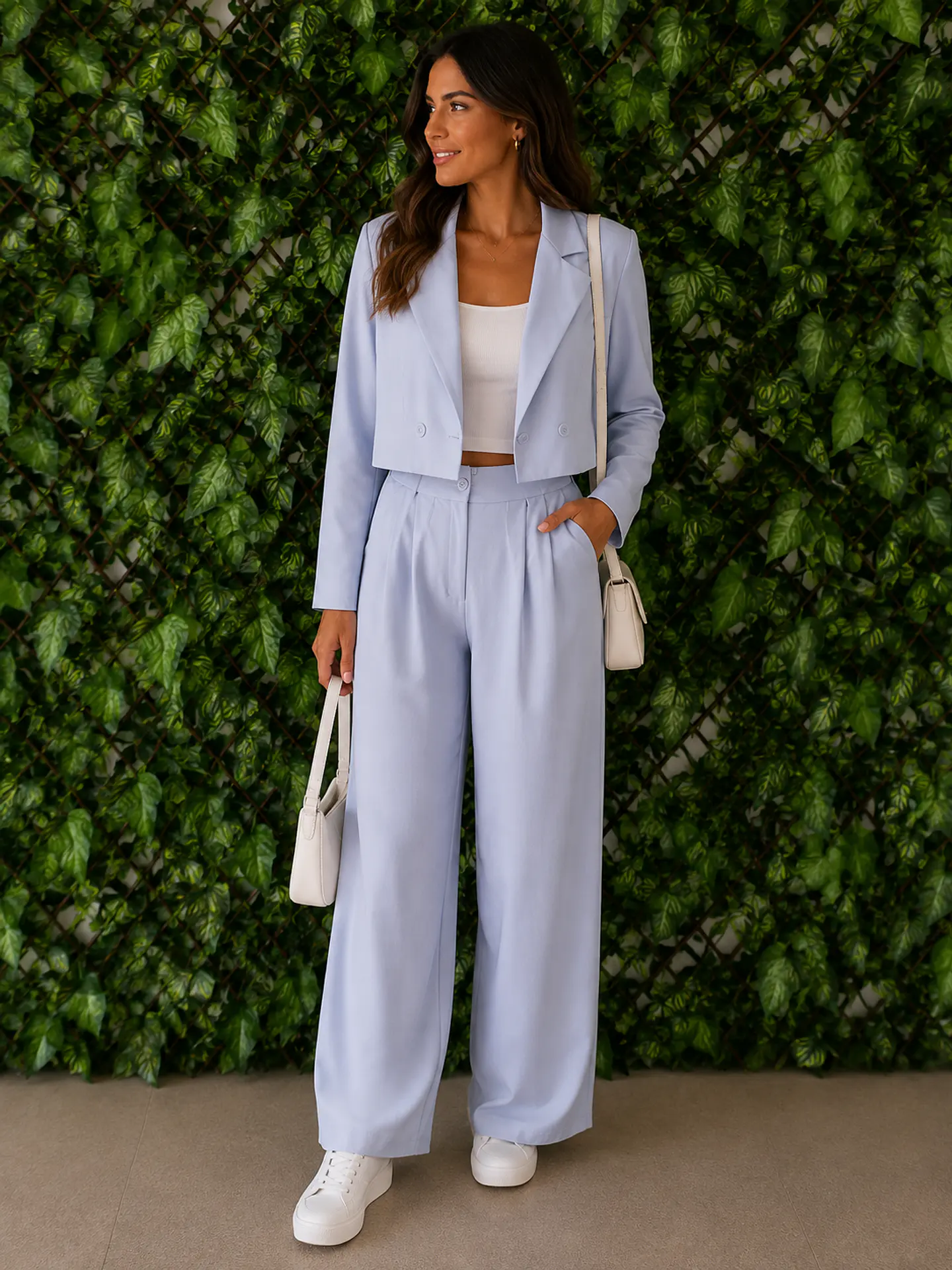 Conjunto Blazer e Calça  Azul pastel 1