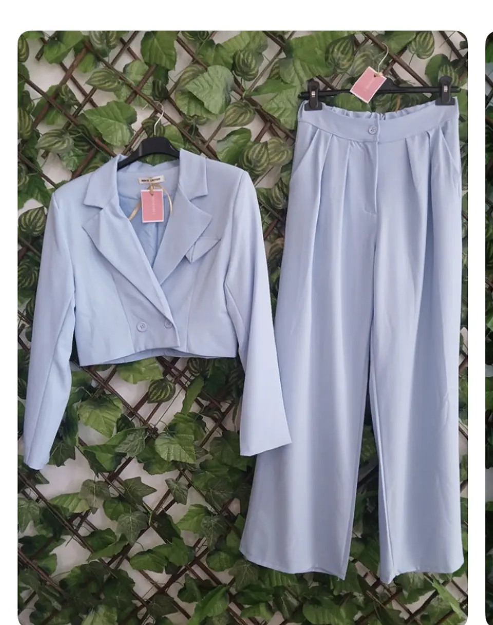 Conjunto Blazer e Calça  Azul pastel 2
