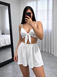 Conjunto Branco Top e Calção - Thumbnail 1