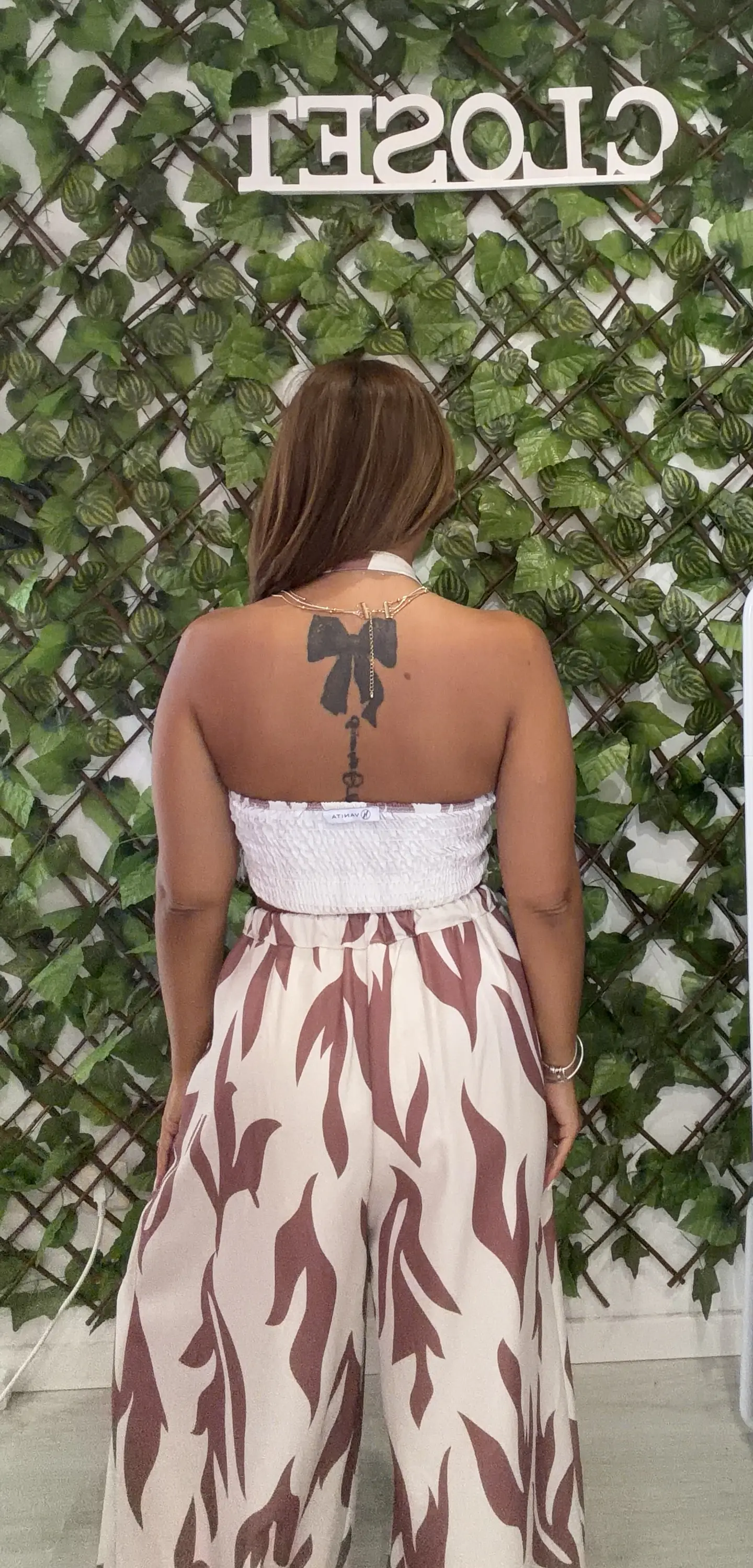 Macacão Estampado Bege e Terracota 2