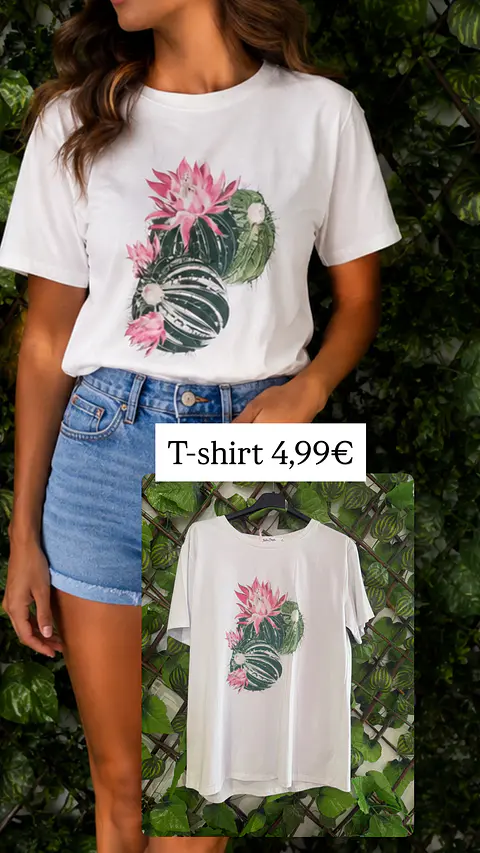 T-shirt Branca com CATO