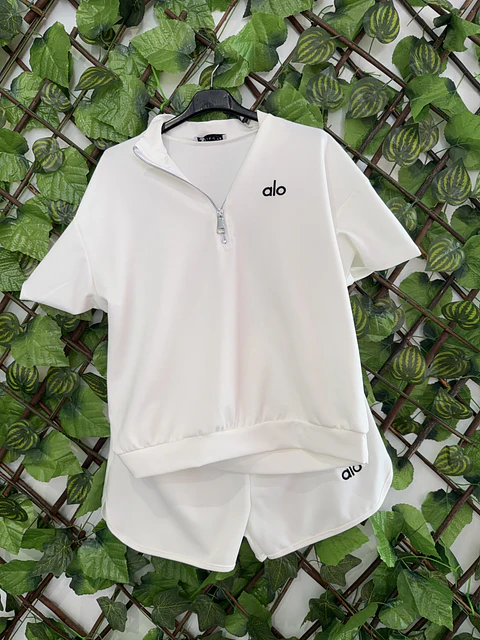 Conjunto ALO Branco e Calções