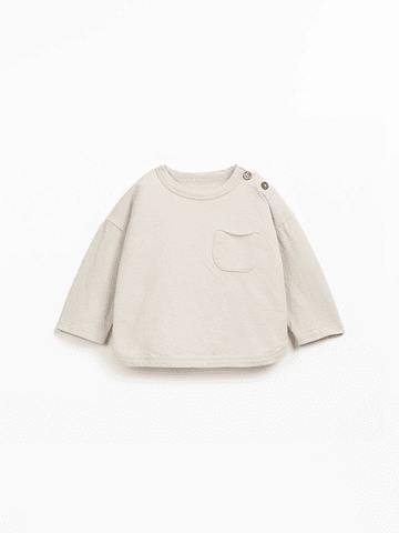 Sweat básica bege - Playup