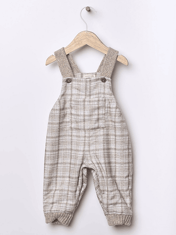 Jardineira em tecido xadrez - Wedoble