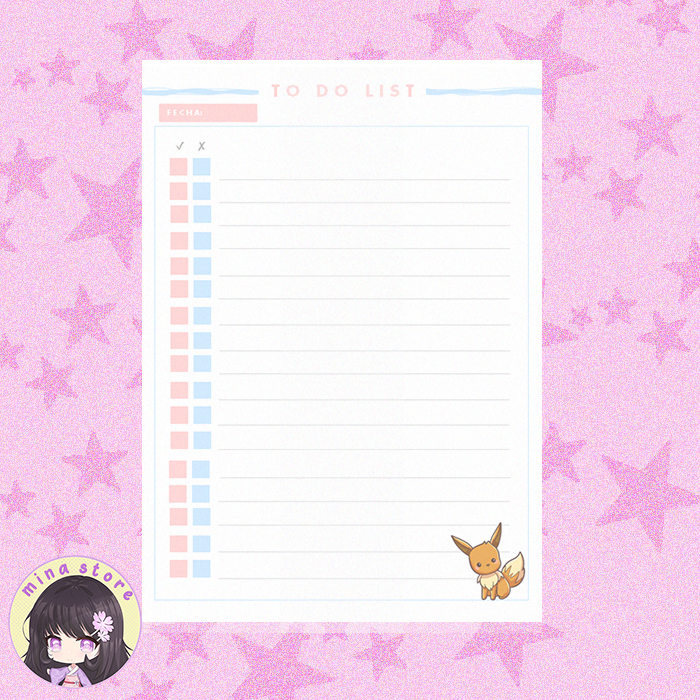 Evoluciones de Evee - To Do List