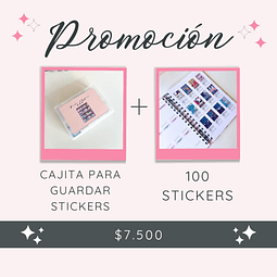 BOOK LOVER - 100 STICKERS + CAJITA PARA GUARDAR STICKERS